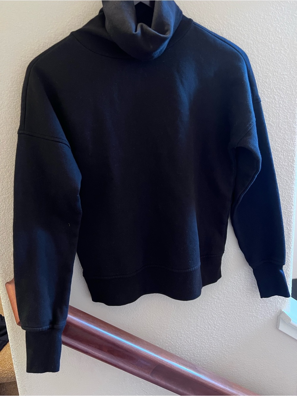 NINE WEST Black Funnel Neck Sweater/Sweatshirt